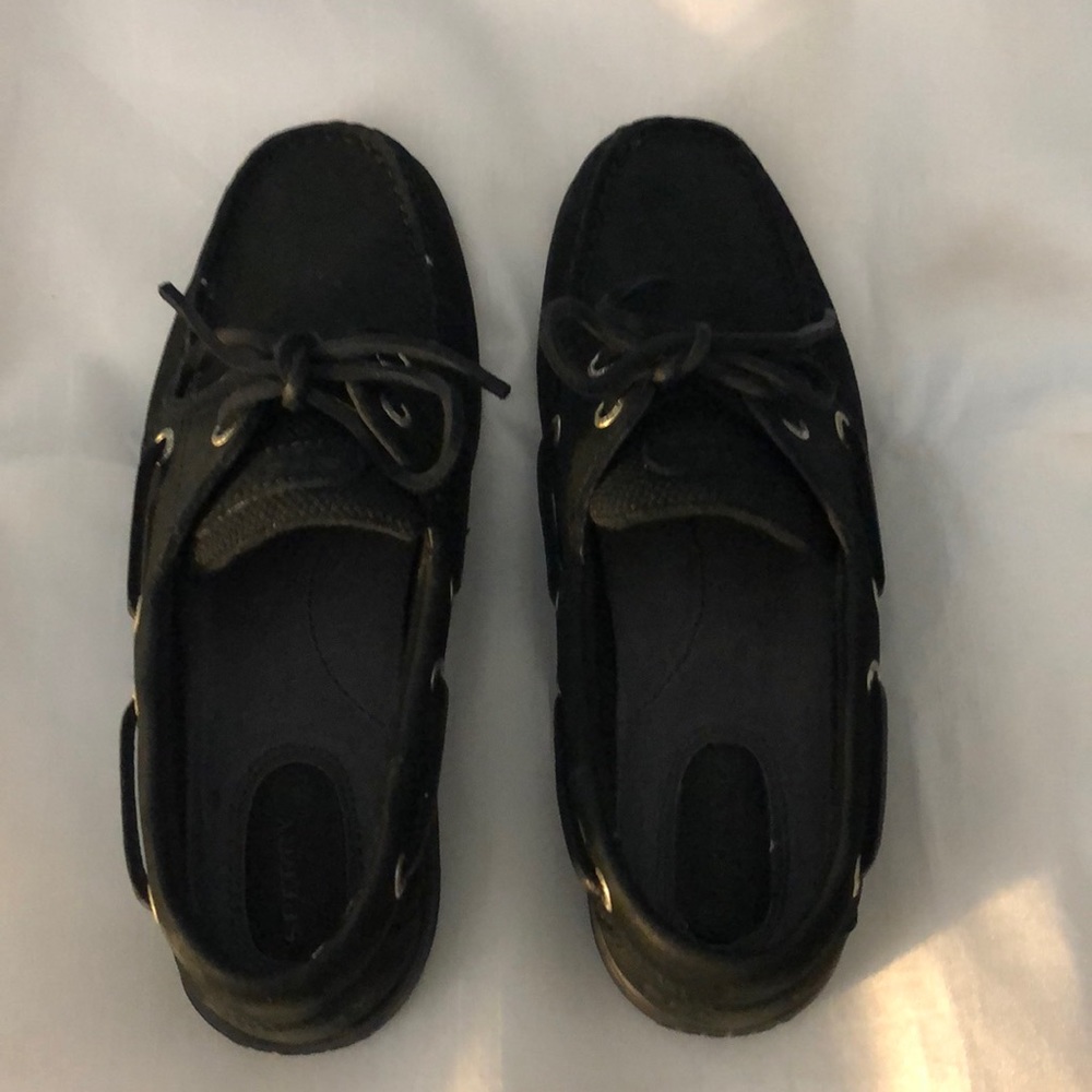 All Black Sperry Boat Shoes